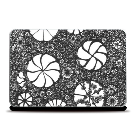 Laptop Skins, Hand-drawn Flower Art Laptop Skin Laptop Skins
