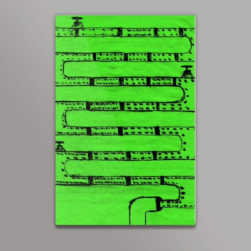 Pipeline Green Wall Art