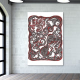 Red and Black Wall Art