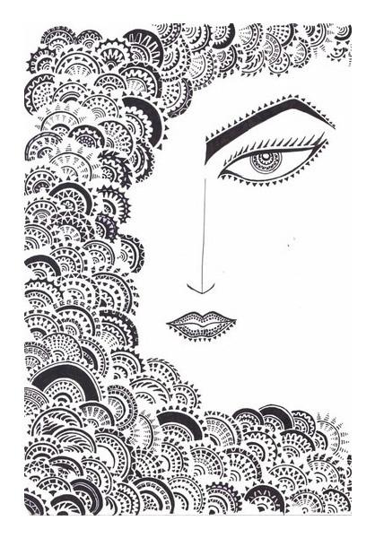 PosterGully Specials, doodle, black and white, geometrics Wall Art