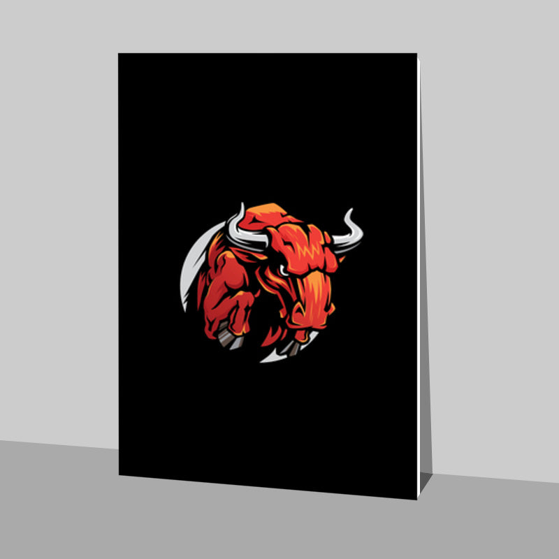 Bull Mascot Stick Ons