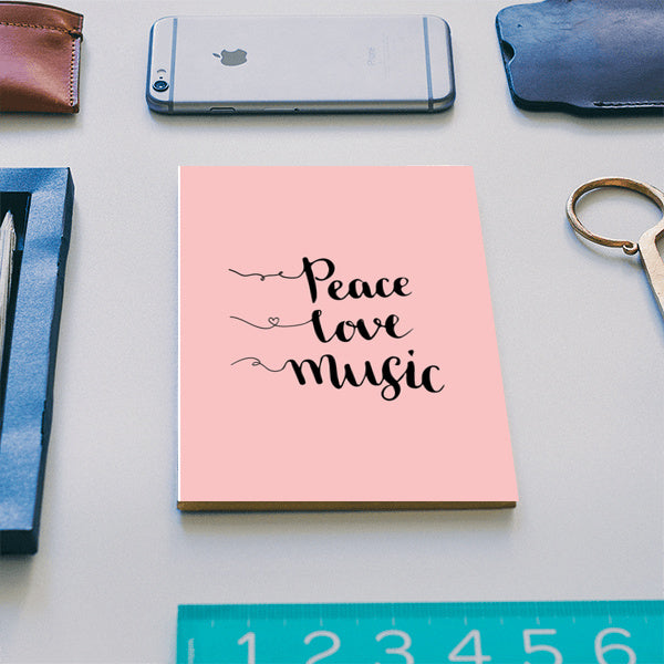 Peace Love Music  Notebook