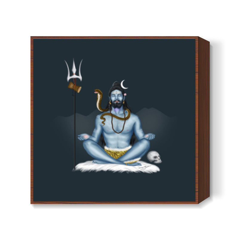 Shankar The Destroyer Square Art Prints
