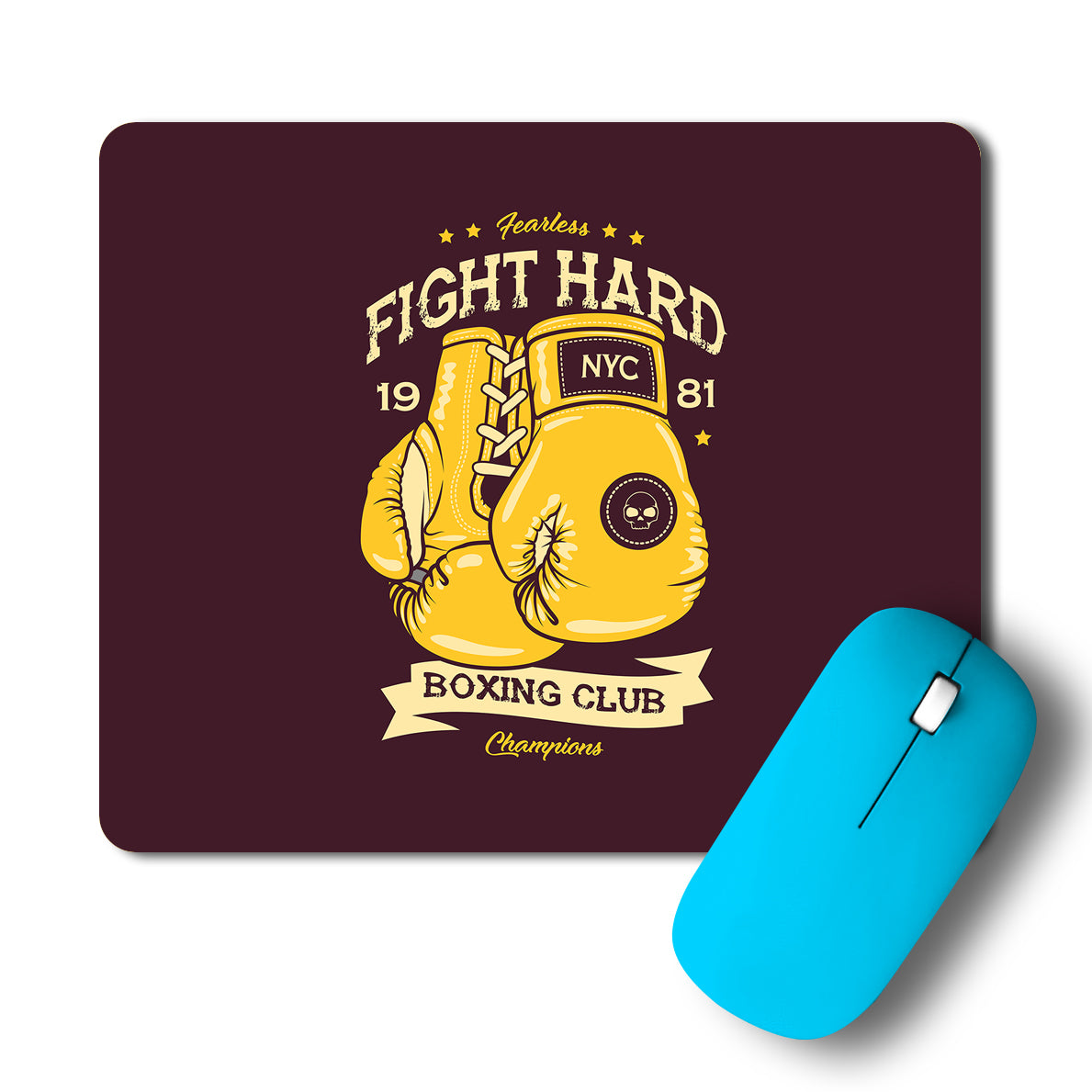 Boxing Club Fight Hard Artwork Mousepad