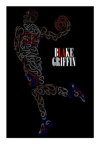 Blake Griffin Basketball Curves-Only Wall Art