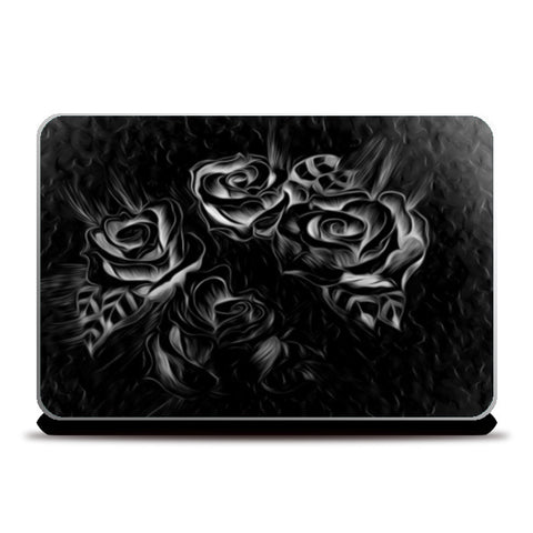 black metallic rose Laptop Skins