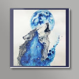 Wolf Blue Square Art Prints
