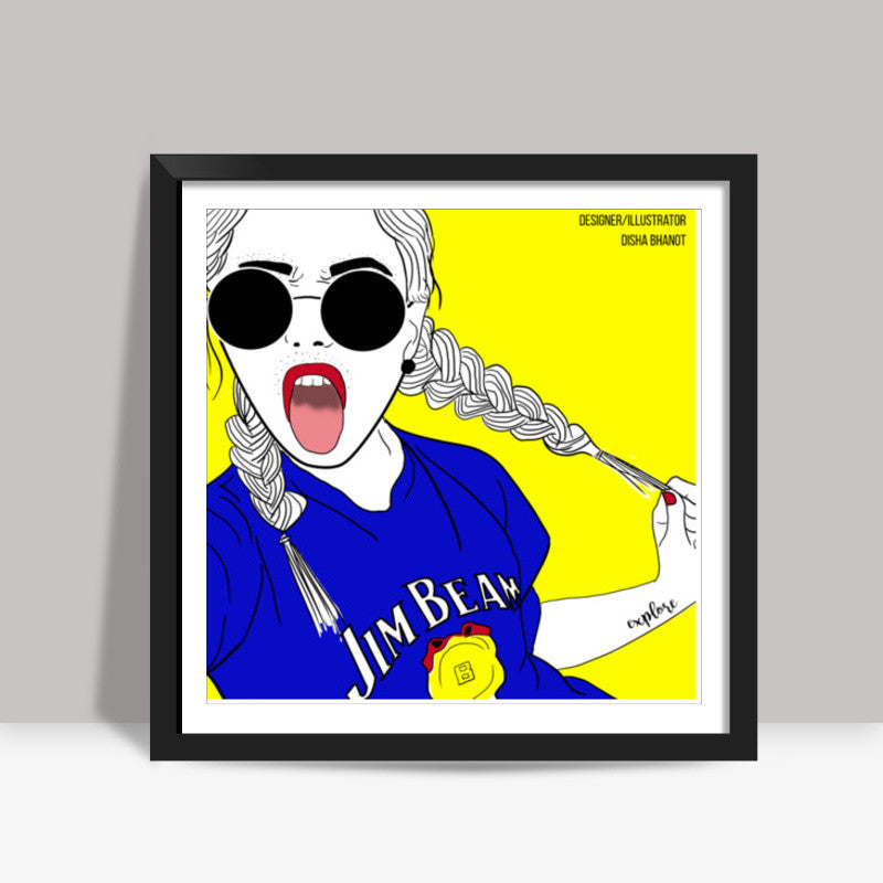 Girl swag! Square Art Prints