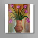 Flower Vase Oil Painting Square Art Prints