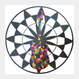 Square Art Prints, Floral Guitar Square Art Print | Geometric | Triangle