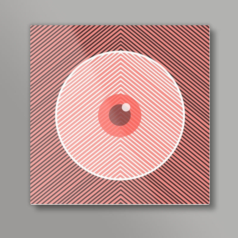 Line Eye ball Square Art Prints