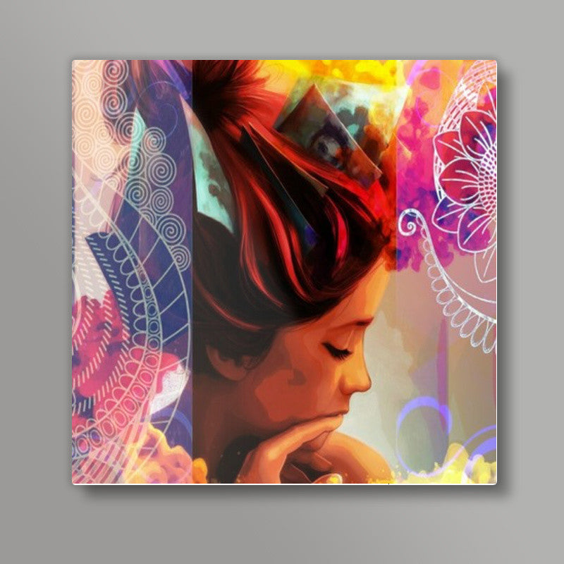Mandal beauty Square Art Prints