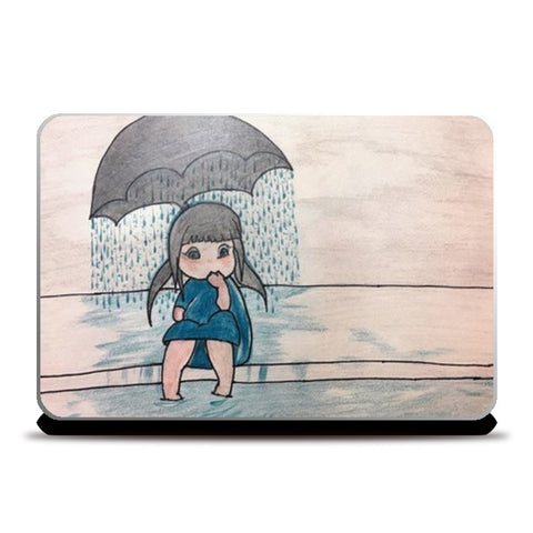 Lonely Girl | Sketch | Laptop Skins