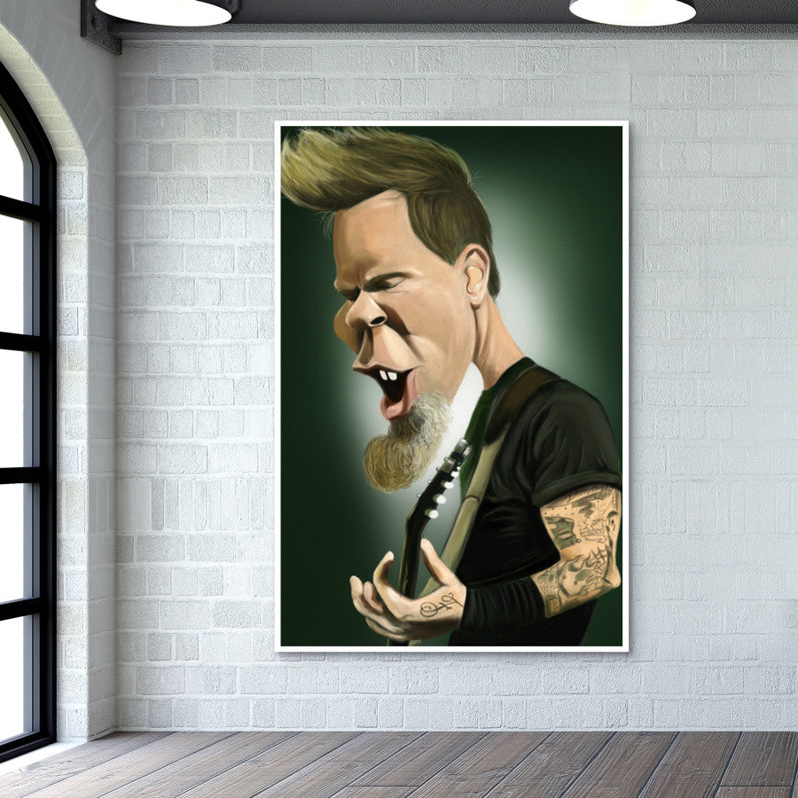 James Hetfield | Metallica | Caricature Wall Art