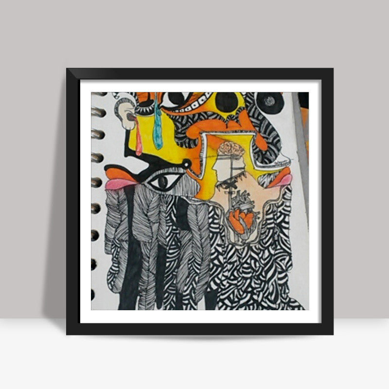 Tangled complexities Square Art Prints