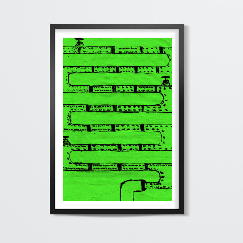 Pipeline Green Wall Art