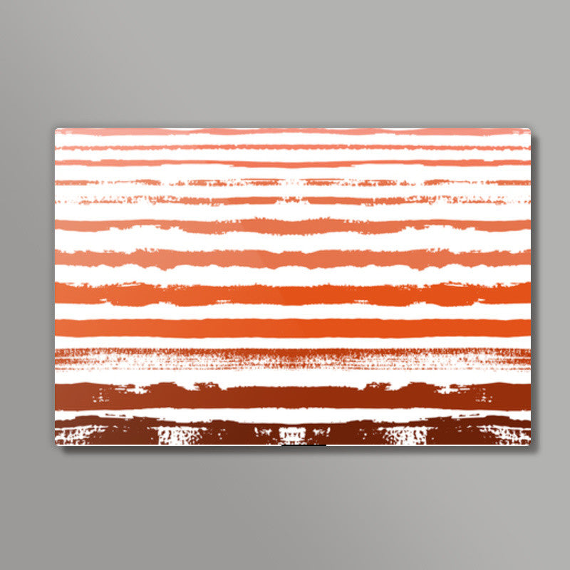 Uneven Orange Stripes Wall Art