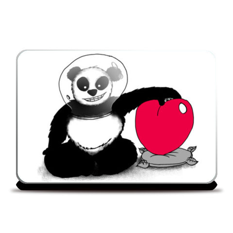 Laptop Skins, Pandas Street Hearts Corner Laptop Skins