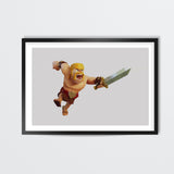 clash of clans polygon art poster barbarin Wall Art