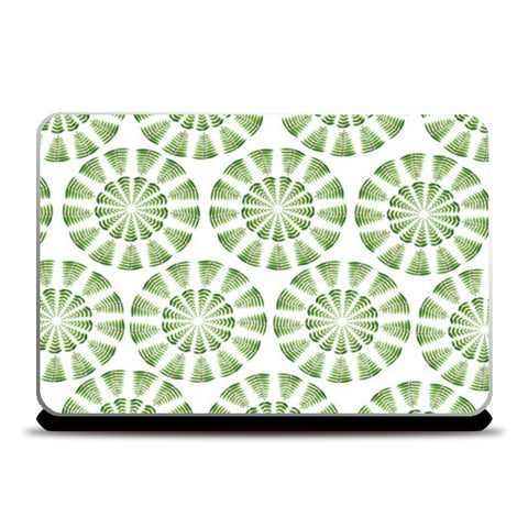 Green Leaves Mandala Digital Art Pattern Laptop Skins
