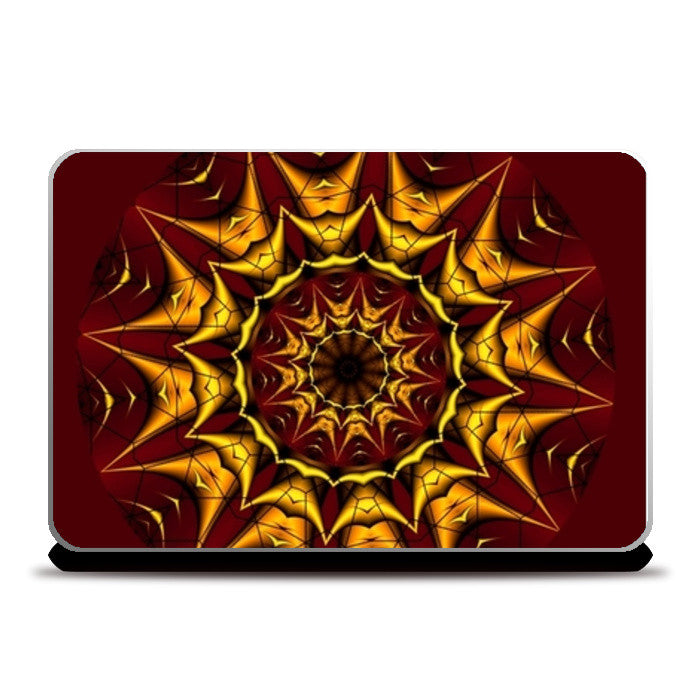 Laptop Skins, Golden Kaleido Laptop Skins