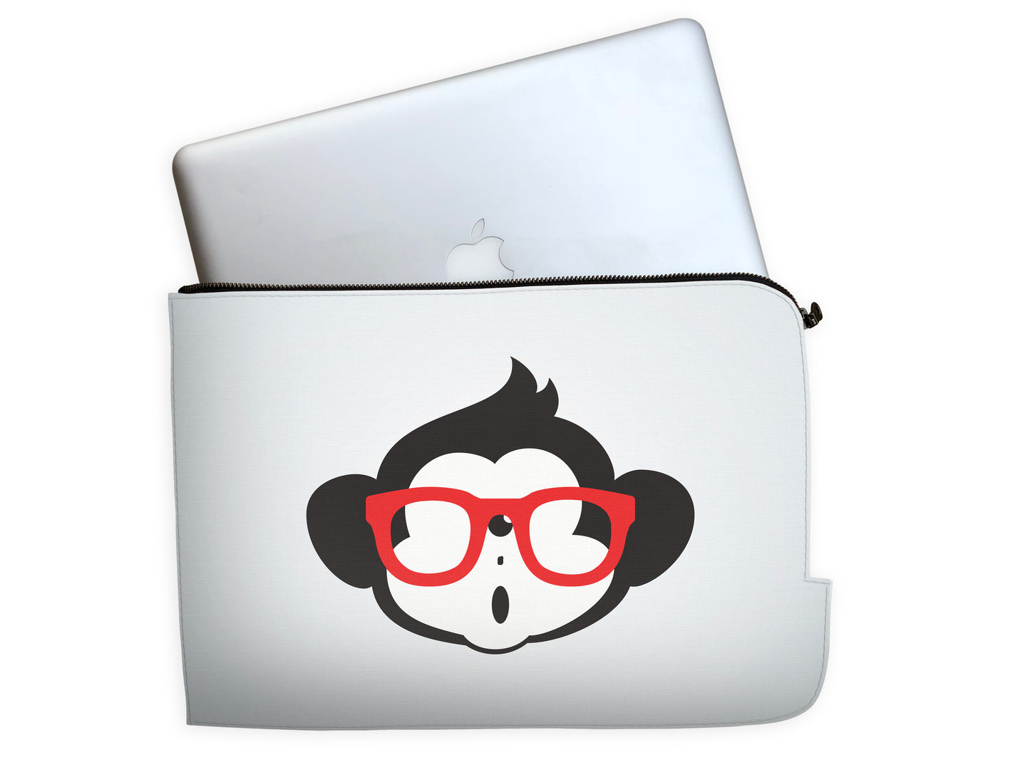 Cute Monkey With Glasses Laptop Sleeve