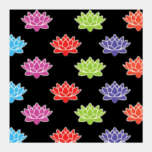 Square Art Prints, The Blooming Lotus Square Art