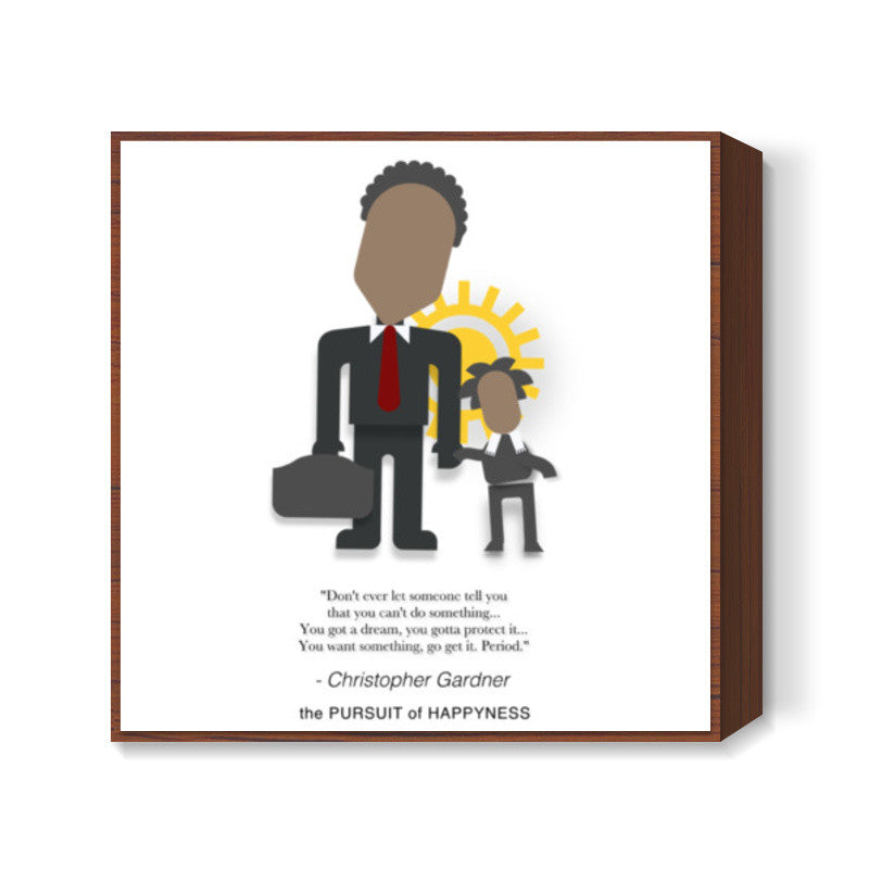 The Pursuit of Happyness | Minimal Poster | Will Smith | Quotes Square Art Prints