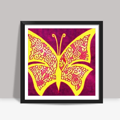 Butterfly Zenscrawl Art Square | Meghnanimous
