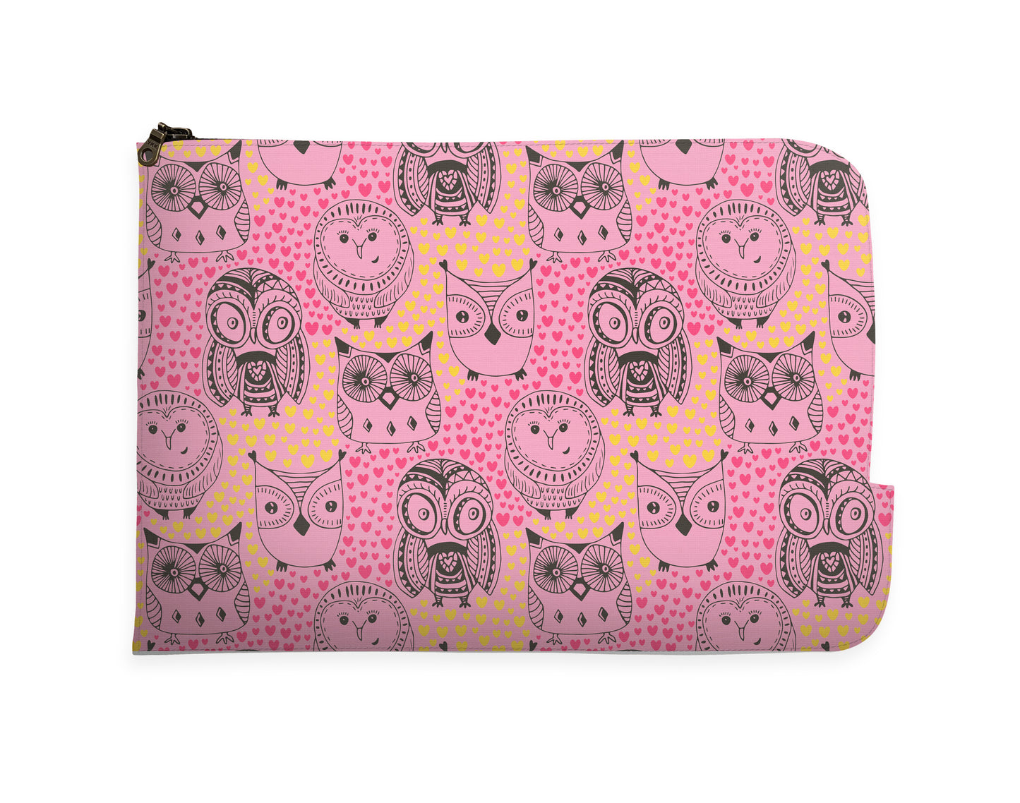 Childish Pattern With Funny Owl Pattern Laptop Sleeve