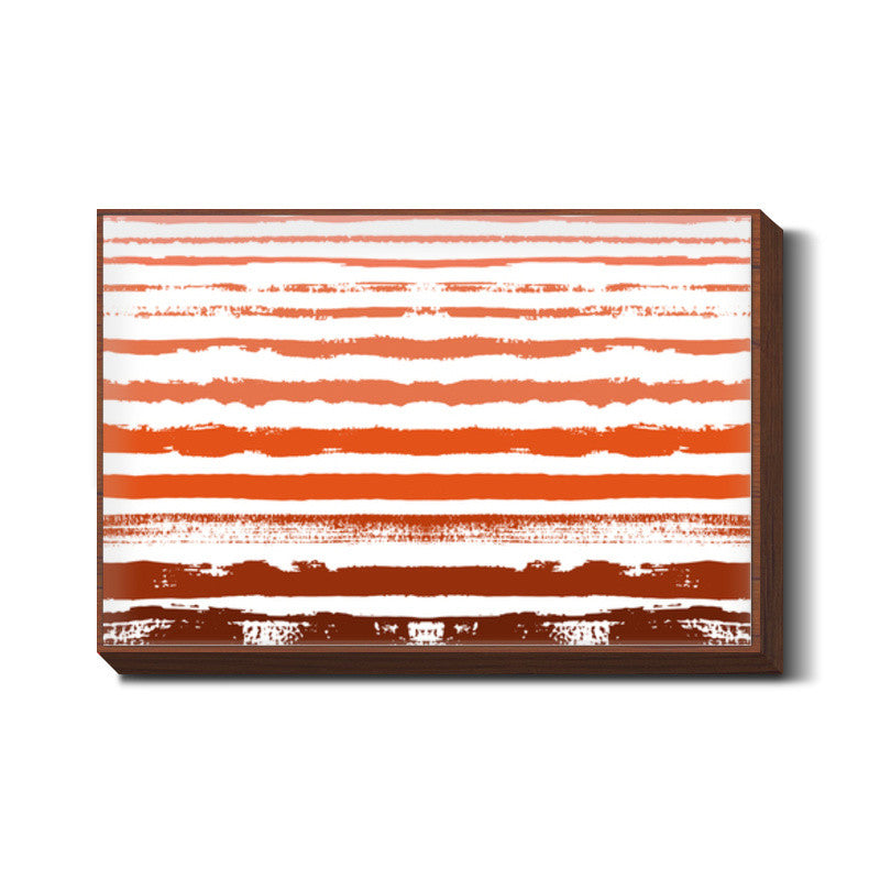 Uneven Orange Stripes Wall Art