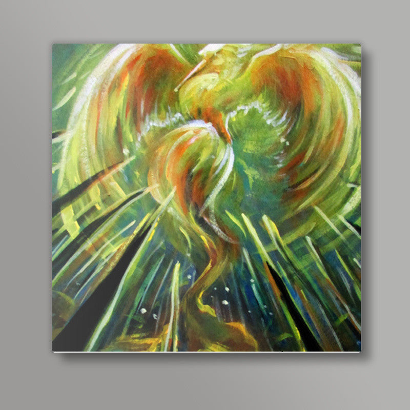 Rise of The Phoenix - Painting Square Art Prints