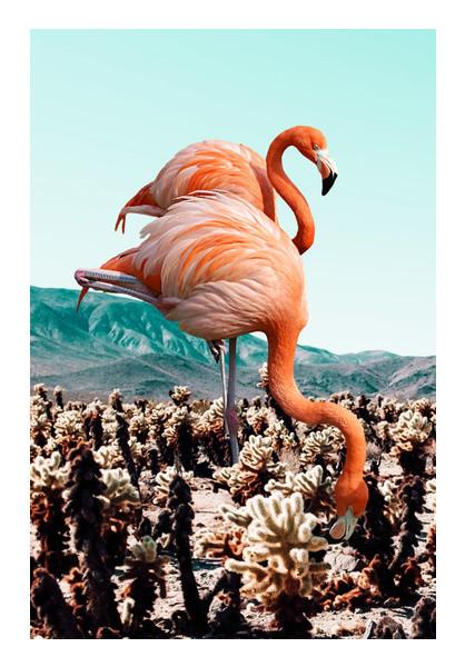 PosterGully Specials, Flamingos in the Desert Wall Art