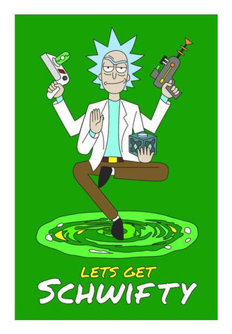 PosterGully Specials, Hey Morty, lets get Schwifty Wall Art