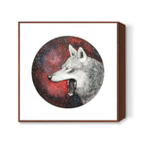 Red Wolf Square Art Prints