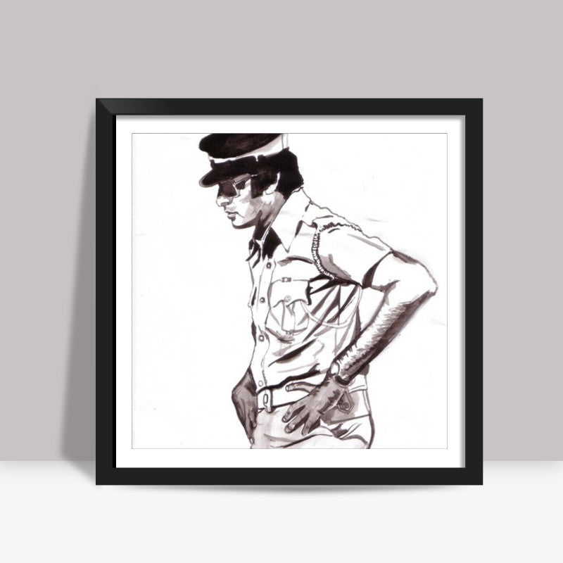 Amitabh Bachchan has been one of the best on-screen cops Square Art Prints