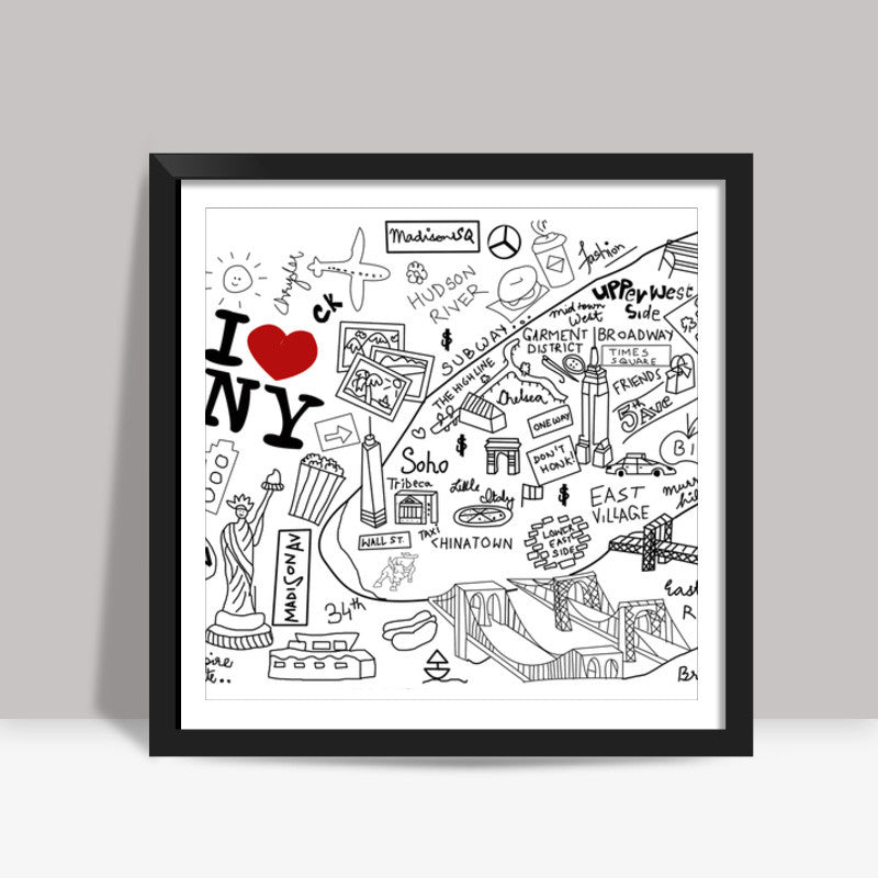 I LOVE NY Square Art Prints