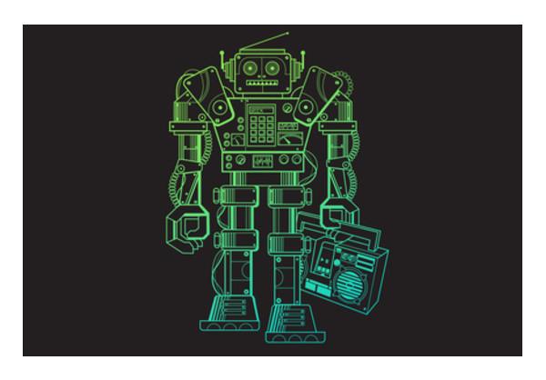 PosterGully Specials, Music Robot Wall Art