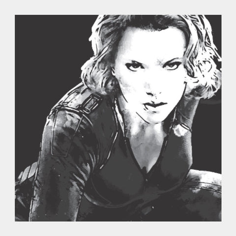 Square Art Prints, Black Widow Scarlett Johansson artwork