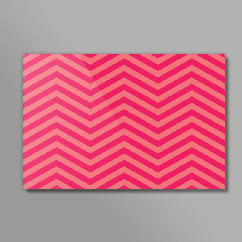 Light Pink and Dark Pink Zig Zag Wall Art