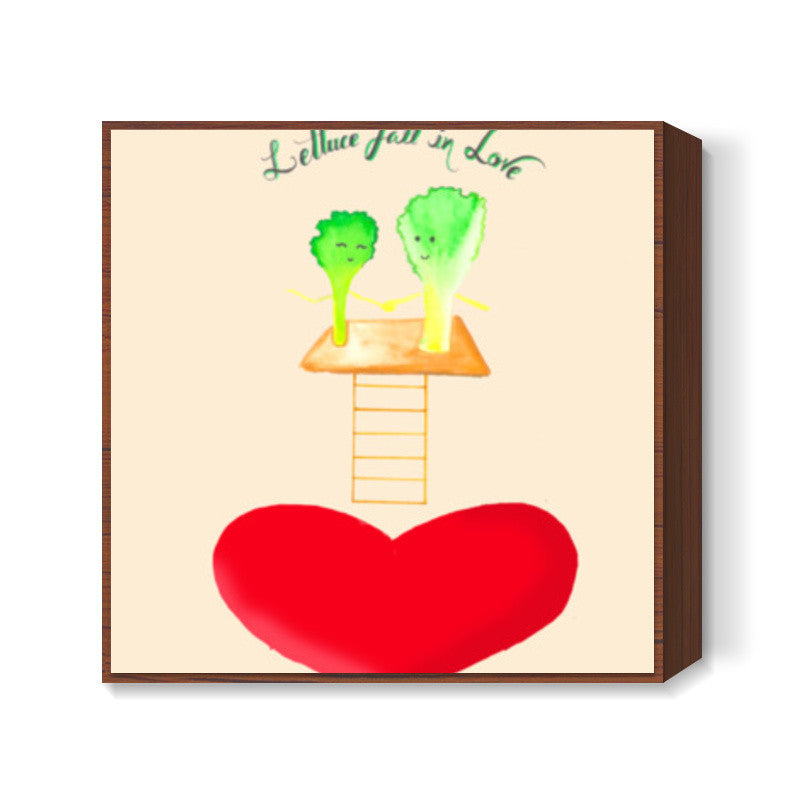 Valentine Special- Lettuce Love Square Art Prints