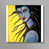 Lord Shiva painting Square Art Prints