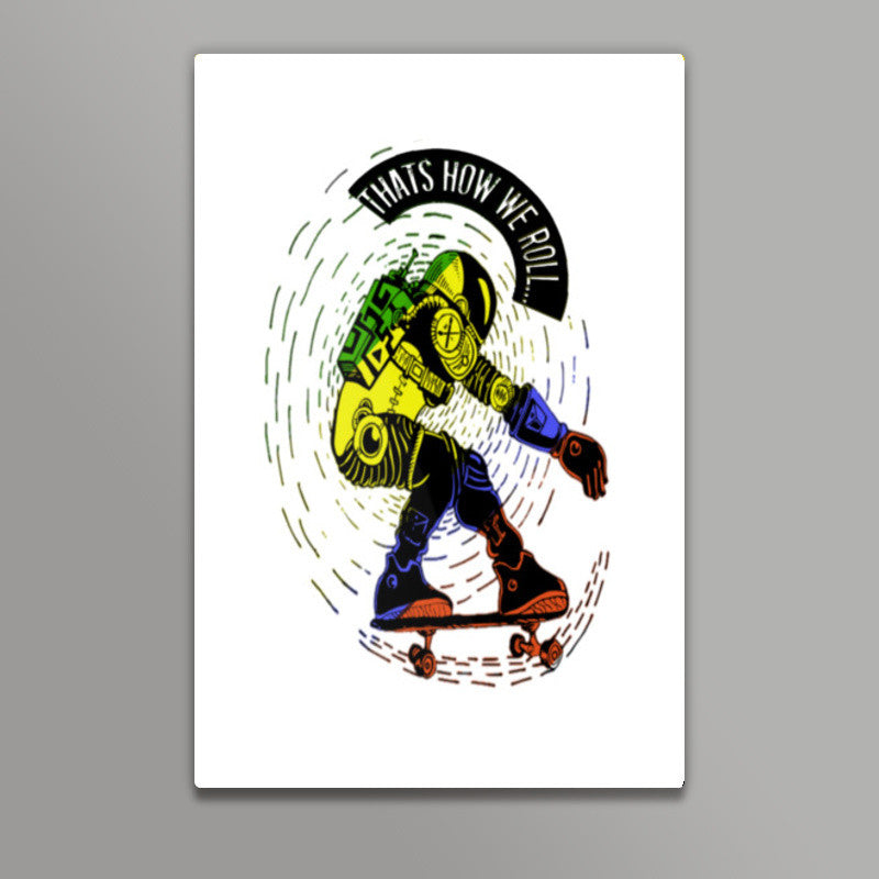 astro skate roller Wall Art