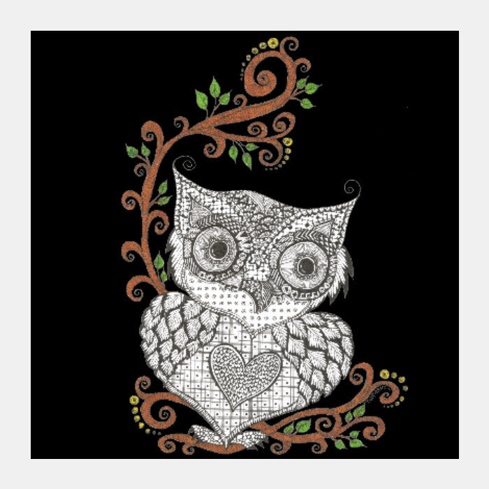 Square Art Prints, Urban Owl Square Art Print