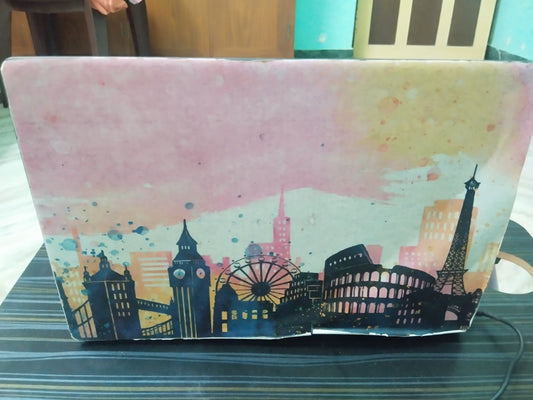 Custom-vibrant-skyline - Laptop Skin