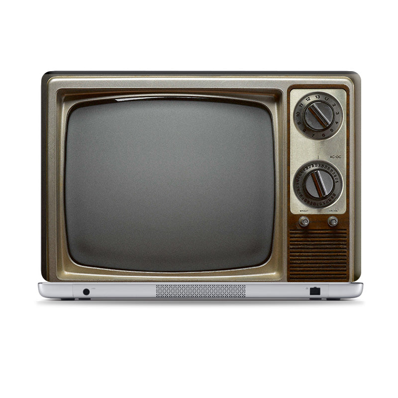 B&W old TV Illusion dope Laptop Skins