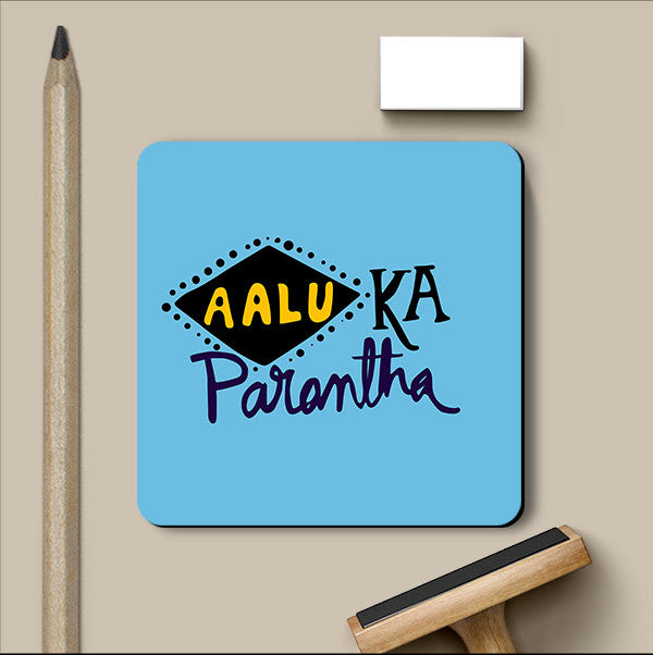 PosterGully Coasters, Aalu Ka Parantha Food Coaster, - PosterGully