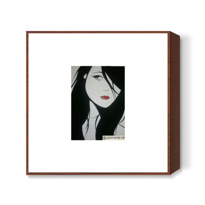 The lonely girl Square Art Prints