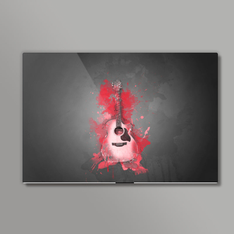 Guitar Splash – Red Wall Art