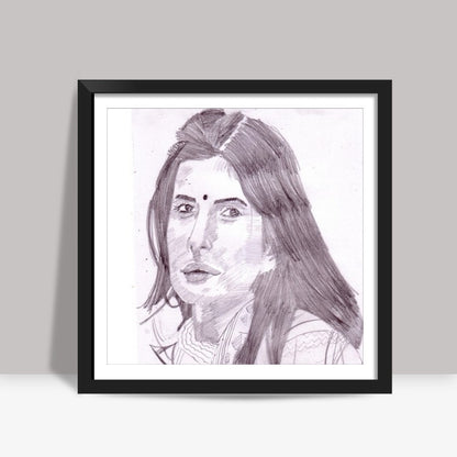 Bollywood superstar Katrina Kaif is an epitome of beauty Square Art Prints
